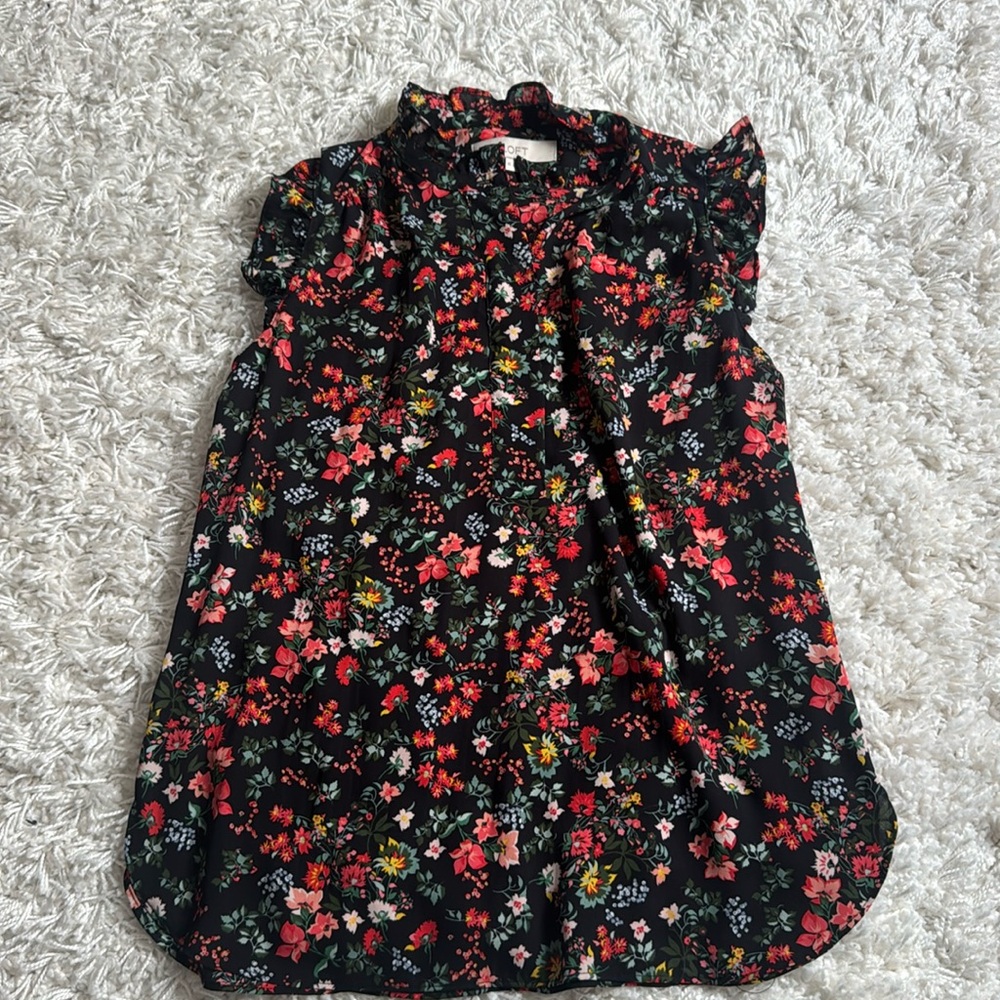 Loft XS Floral Blouse